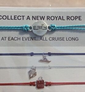 EFFY Jewelers Teal Logo Rope Bracelet NWT